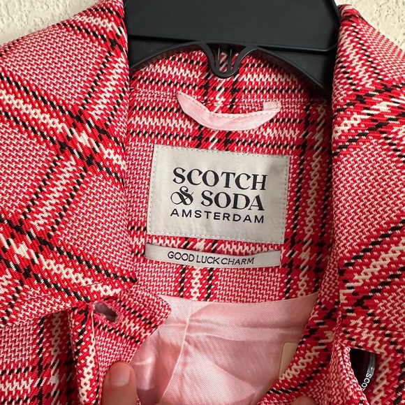 Scotch & Soda Checked Short-Fit Coat Size XS NWT - Picture 5 of 9